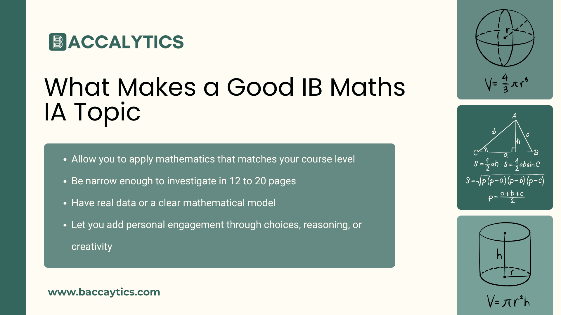 What Makes a Good IB Maths IA Topic