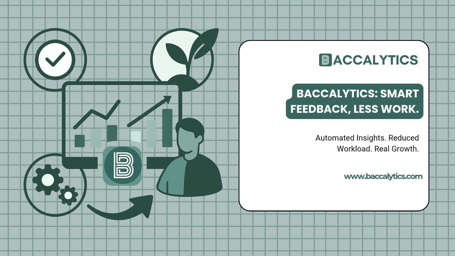Meet Baccalytics. Smart feedback, less work. Get automated insights. Boost real student growth.