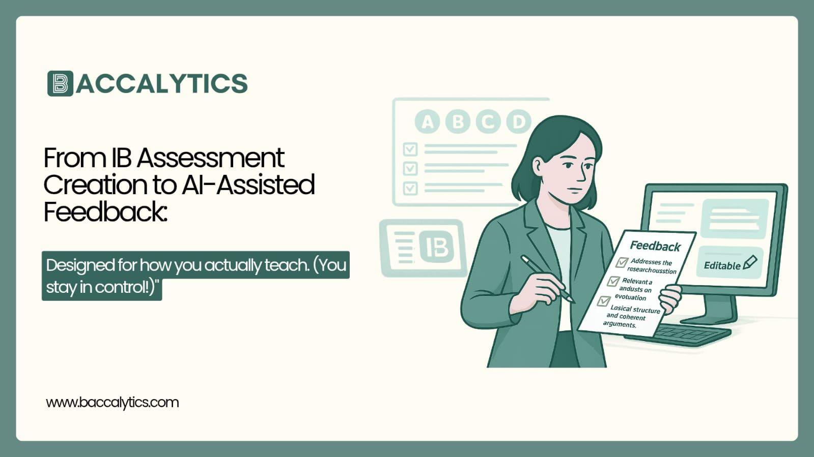From IB Assessment Creation to AI-Assisted Feedback: Designed for how you actually teach.
