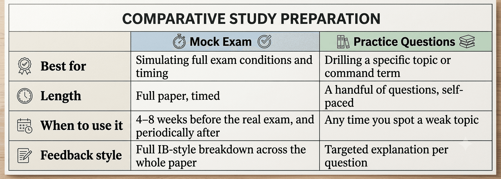Comparative Study Preparation