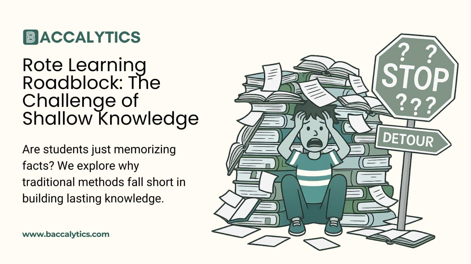 Rote Learning Roadblock: The Challenge of Shallow Knowledge