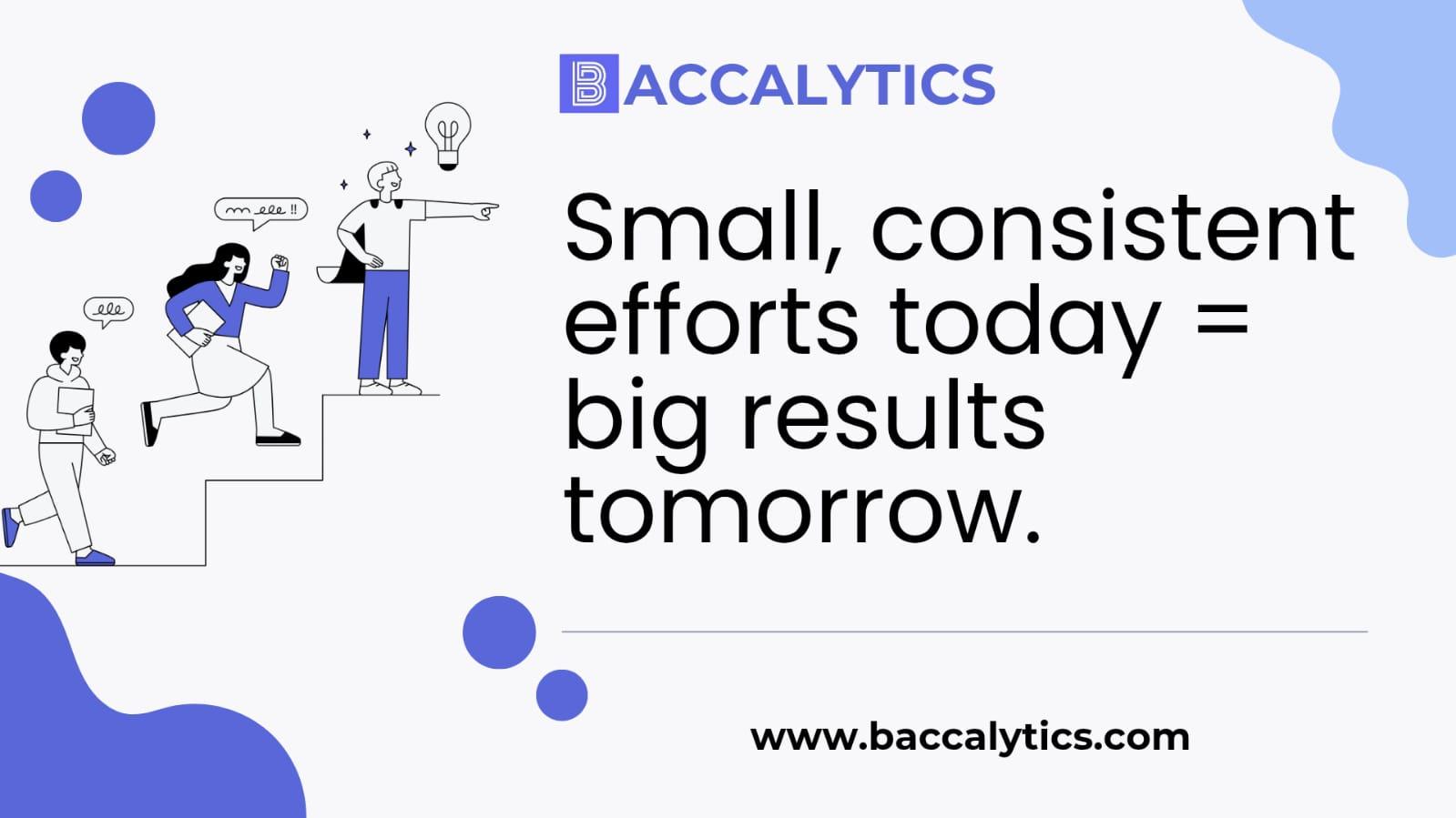 Small, consistent efforts today = big results tomorrow.