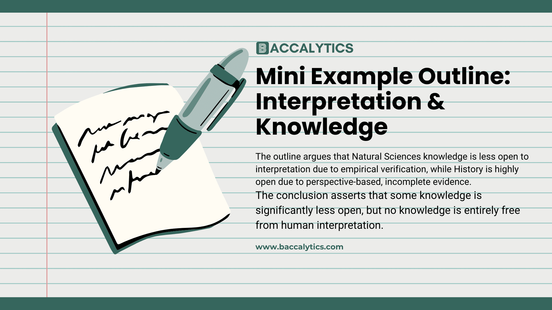 Mini Example Outline: Interpretation & Knowledge