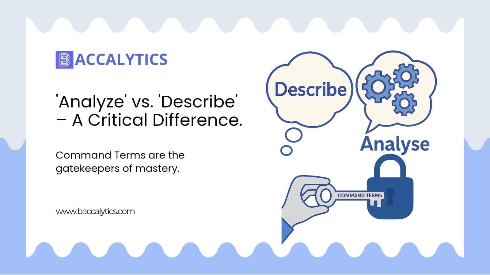 'Analyze' vs. 'Describe' – A Critical Difference.