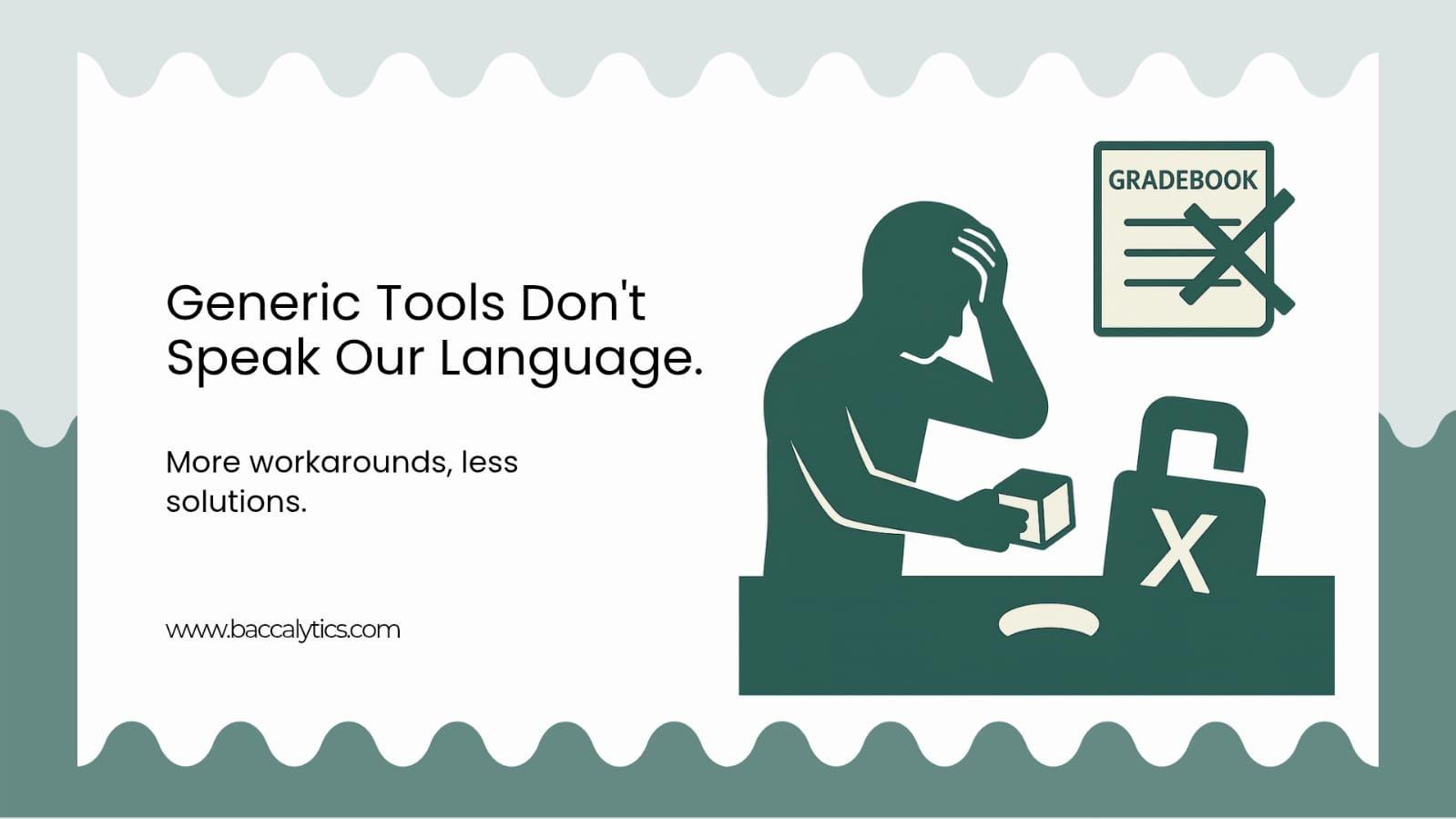 Generic Tools Don't Speak Our Language.