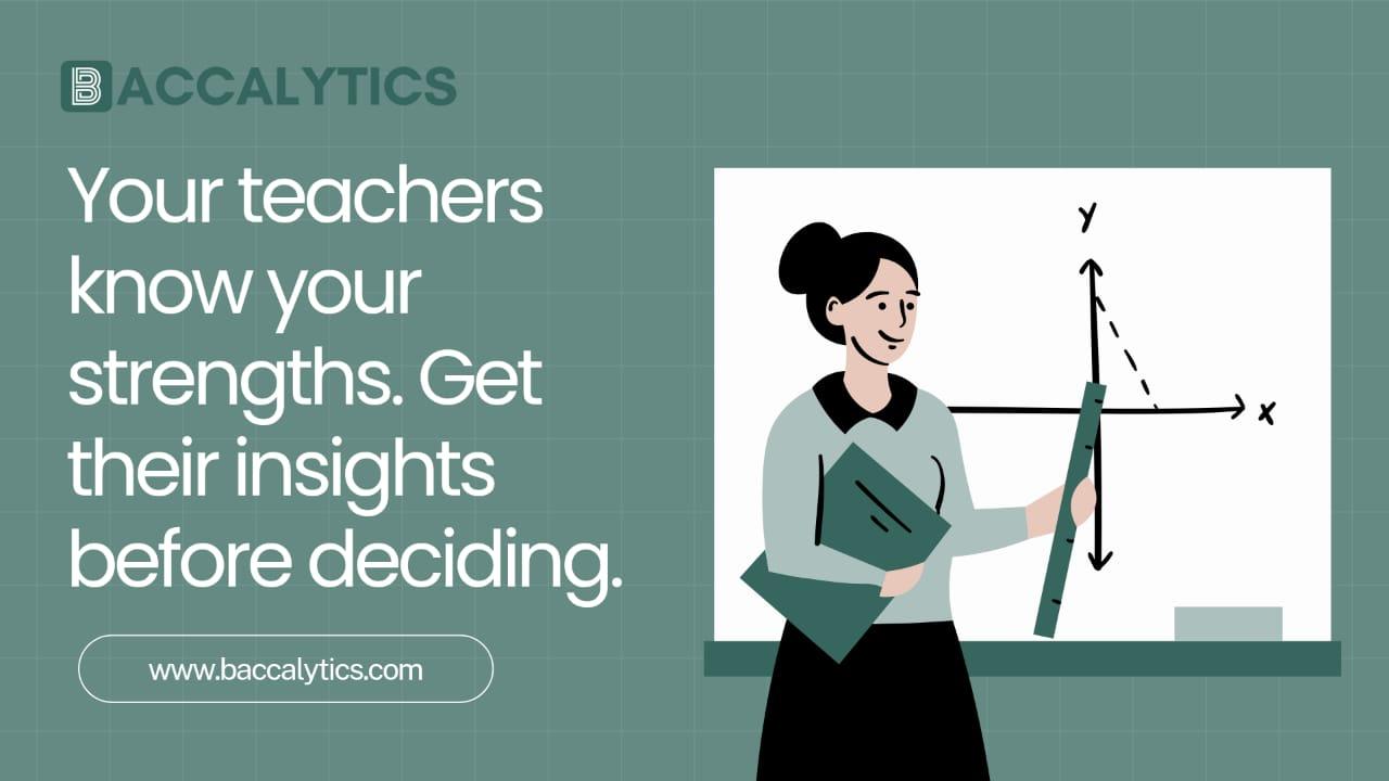 Your teachers know your strengths. Get their insights before deciding.