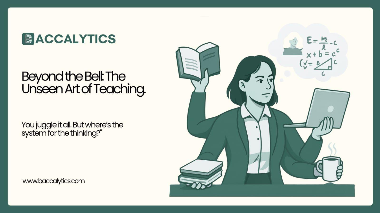Beyond the Bell: The Unseen Art of Teaching. You juggle it all. But where’s the system for the thinking?