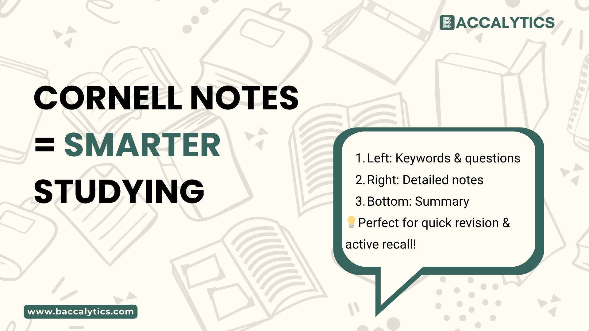 Cornell Notes = Smarter Studying 📌 Left: Keywords & questions 📌 Right: Detailed notes 📌 Bottom: Summary 💡 Perfect for quick revision & active recall!