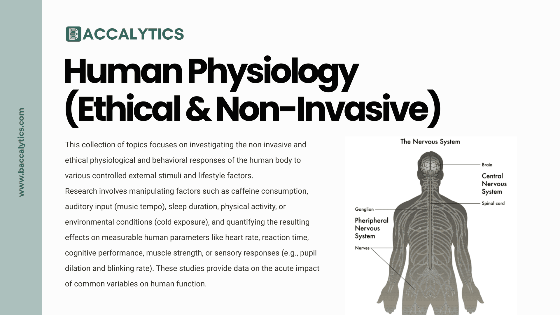 Human Physiology (Ethical & Non-Invasive)